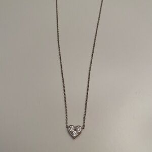 Heart rhinestone necklace